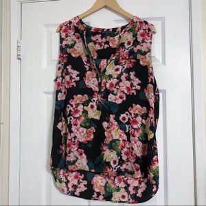 Sleeveless Floral Blouse
